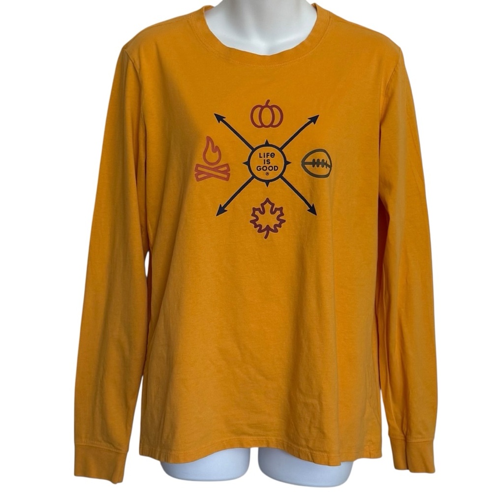 Life Is Good Women’s Graphic Long Sleeve Tee Size Large